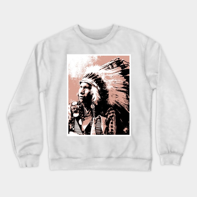 Afraid Of Hawk-Oglala Lakota Crewneck Sweatshirt by truthtopower